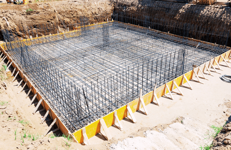 Cimentación de una casa