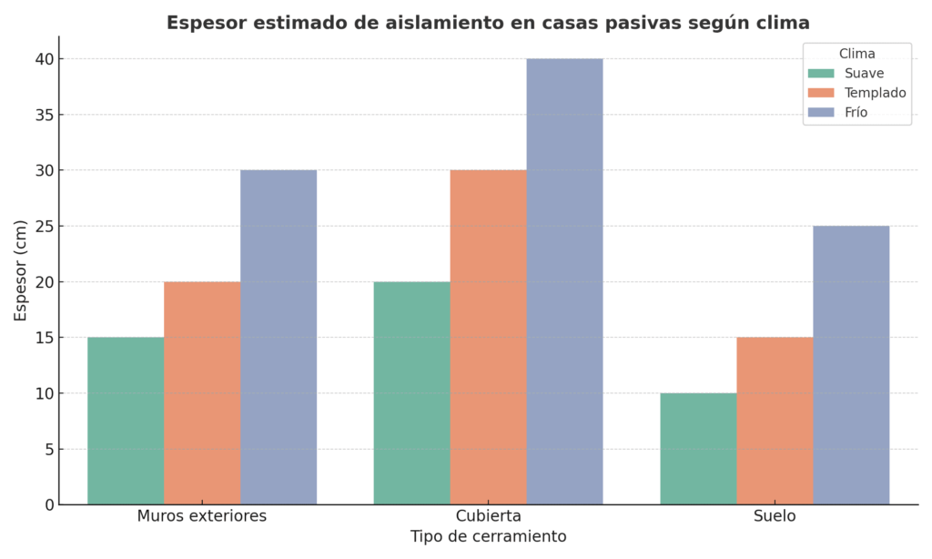 Espesor de aislamiento en casas pasivas